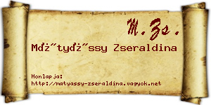 Mátyássy Zseraldina névjegykártya